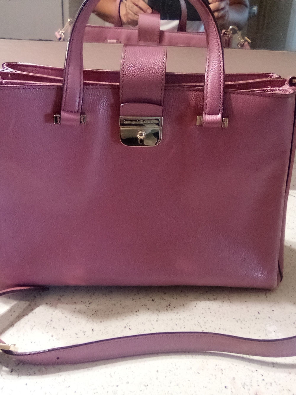 kate spade Mauve Pink Structured Satchel with Top Handles